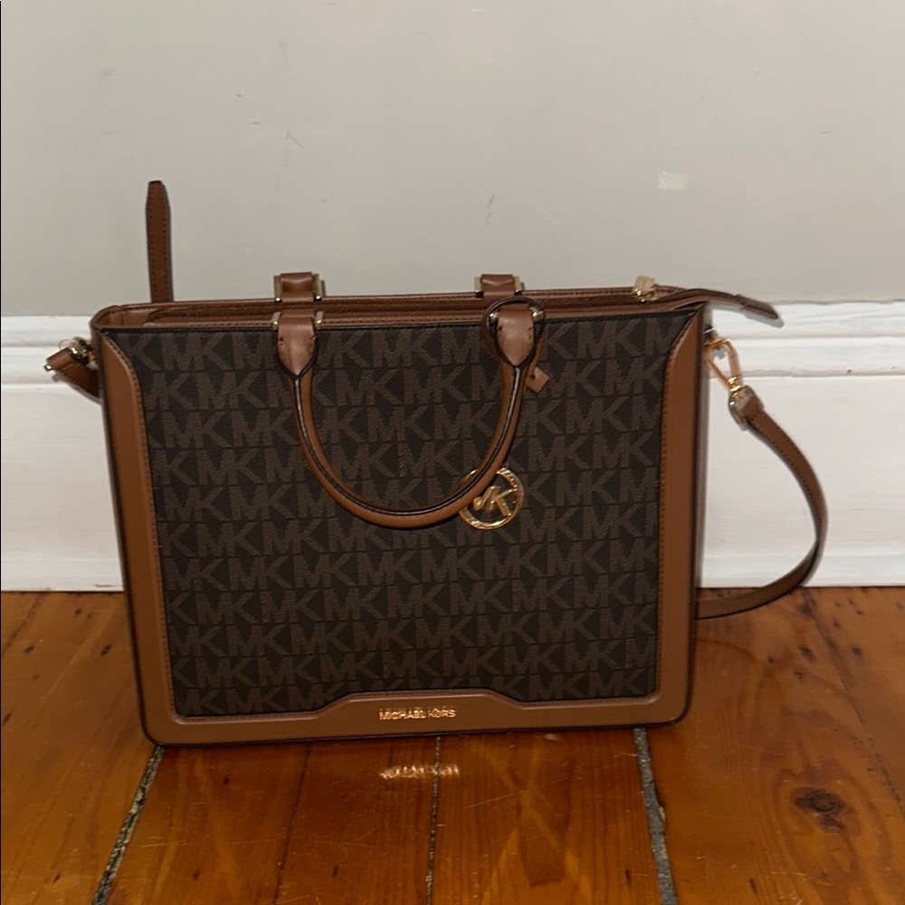 Michael Kors Brown Monogram Tote Bag